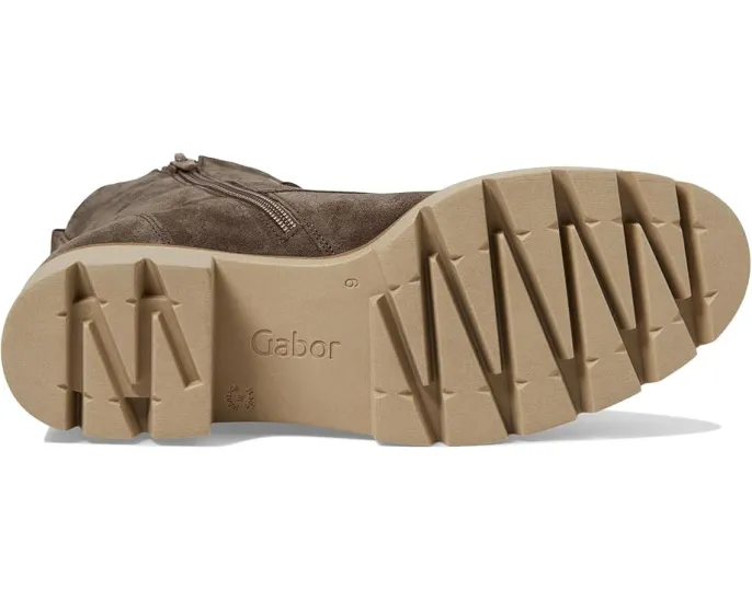 Ботинки Gabor 51.711 из кожи на шнуровке с боковой молнией