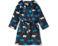 Детский халат из флиса Hatley Kids с капюшоном и карманами