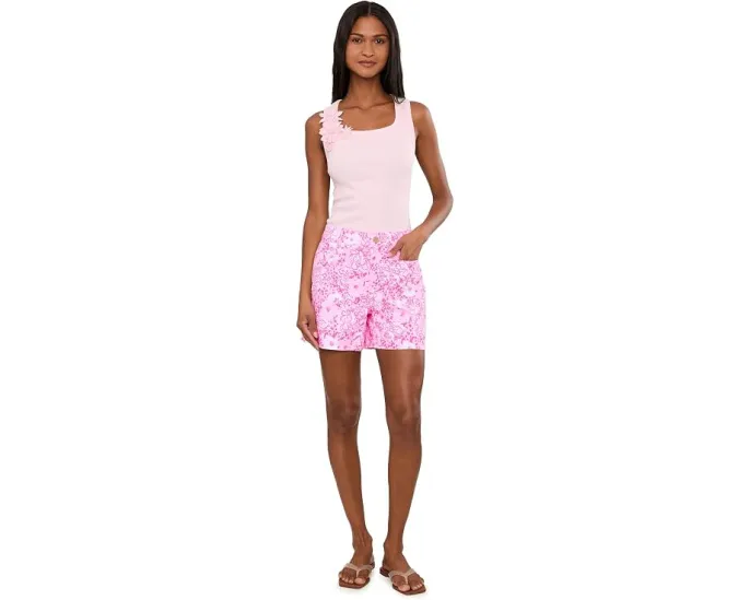 Шорты Harleen с высокой посадкой и прямым силуэтом от Lilly Pulitzer