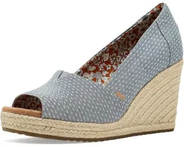Босоножки TOMS Essential Wedge с открытым носком и плетеной отделкой