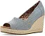 Босоножки TOMS Essential Wedge с открытым носком и плетеной отделкой