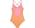 Ripple Texture Lace Up One Piece (Little Kid/Big Kid)