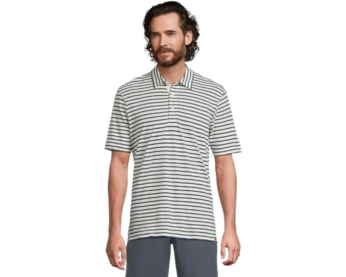 Пило-футболка Faherty Sunwashed из органического хлопка с расслабленным кроем