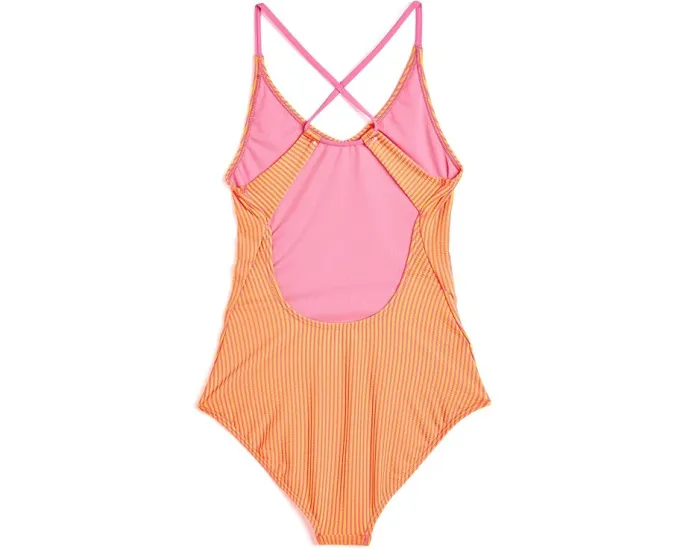 Ripple Texture Lace Up One Piece (Little Kid/Big Kid)