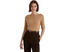 Футболка с лодочкой из стрейч-хлопка Lauren Ralph Lauren