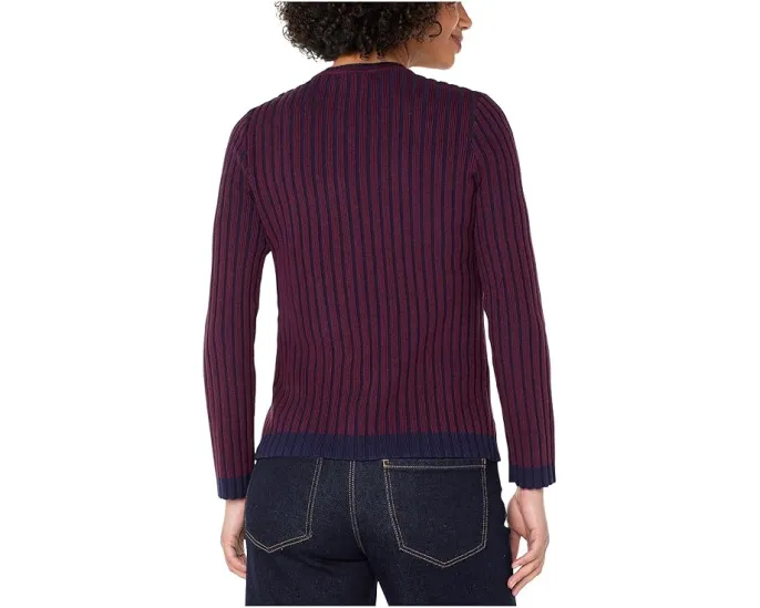 Liverpool Los Angeles свитер с длинными рукавами и круглым вырезом в рубчик