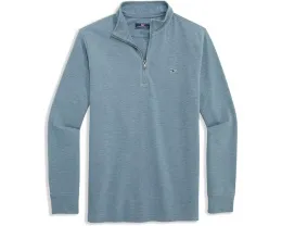 Vineyard Vines Толстовка Saltwater 1/4 Zip с вышивкой кита и влагоотводящими свойствами