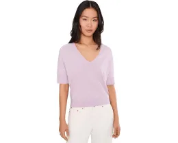 Свитер Lilla P с V-образным вырезом и рукавами-кимоно из тонкой хлопковой смеси