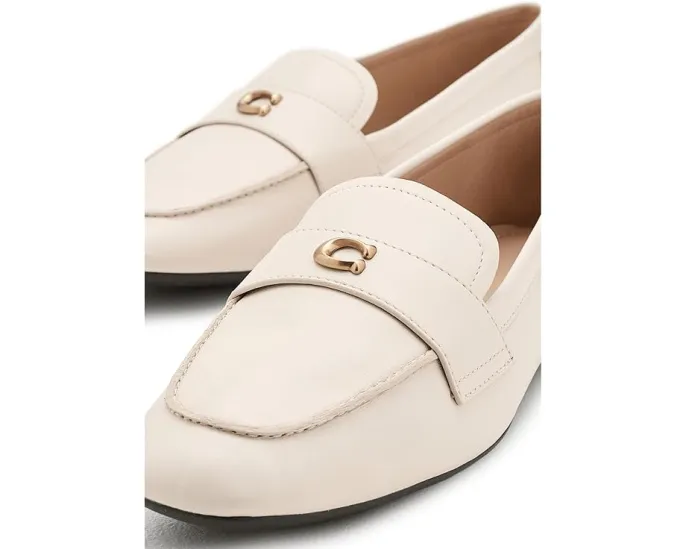 Лоферы COACH Sculpted C Leather Loafers с кожаным верхом