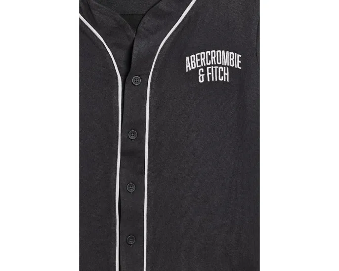 Футболка бейсбольная abercrombie kids Piped Baseball Tee розовая для детей старшего возраста