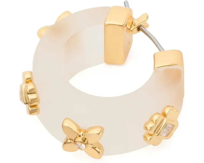 Серьги-кольца Kate Spade New York Heritage Bloom Small Hoops