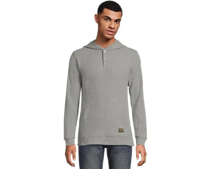 Термоблуза RVCA Dayshift Thermal Hooded Henley с капюшоном и вафельной вязкой
