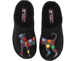 Тапочки Haflinger Jack из вареной шерсти с аппликацией собаки