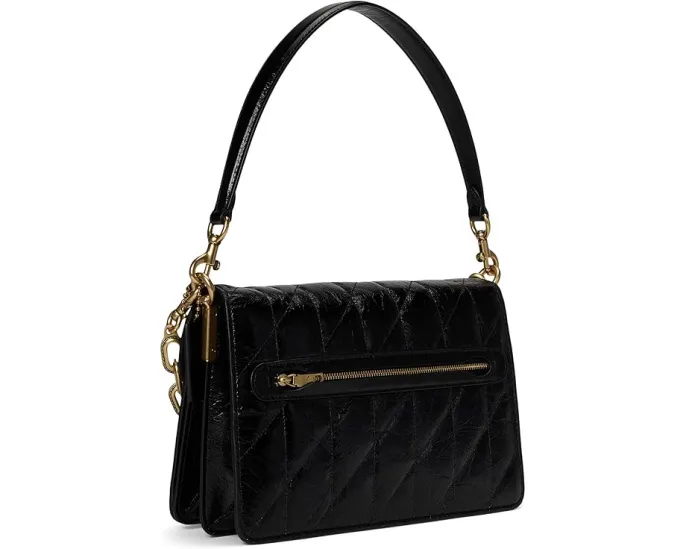 COACH стеганая сумка Chain Tabby через плечо с цепным ремнем