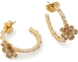 Серьги-гвоздики Happily Ever After с цветочным декором и золотым покрытием