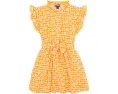 Детское платье Vilebrequin Kids Cotton Dress с черепаховым принтом в клетку