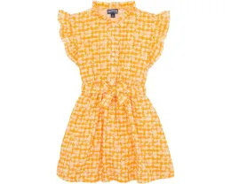 Детское платье Vilebrequin Kids Cotton Dress с черепаховым принтом в клетку