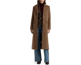 Длинное пальто Lauren Ralph Lauren Maxi Reefer из смеси шерсти с гравированными пуговицами
