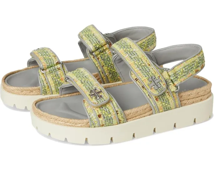 Сандалии Tory Burch Kira Rope Sport Sandal с ремешками на липучке и кожаной стелькой