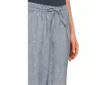 Полосковые брюки L.L.Bean Premium Linen Breezy с поясом на резинке и прямым кроем