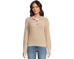 Свитер Luxe Knit с воротником хенли и планкой на пуговицах PACT