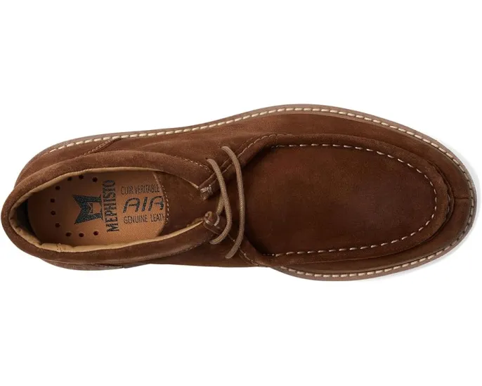 Ботинки Mephisto Alexander из замши с мокасиновым носком и массивным каблуком