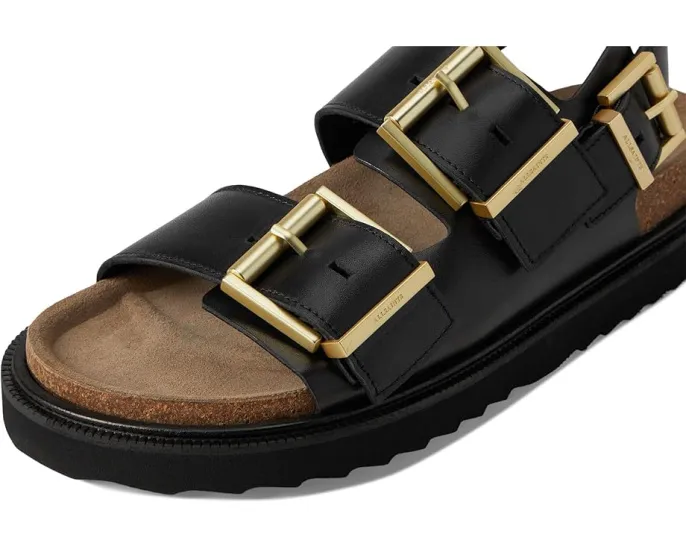 Сандалии AllSaints Isla из кожи с тремя ремешками и пряжкой