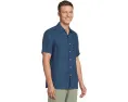 Рубашка Faherty Short Sleeve Palma Linen Shirt из 100% льна с накладным карманом