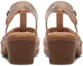 Сандалии Emily 2 Rose Clarks на квадратном каблуке с ремешками и стелькой Ultimate Comfort