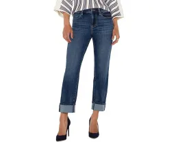 Джинсы Petite Marley Girlfriend Cuffed с широким манжетом от Liverpool Los Angeles