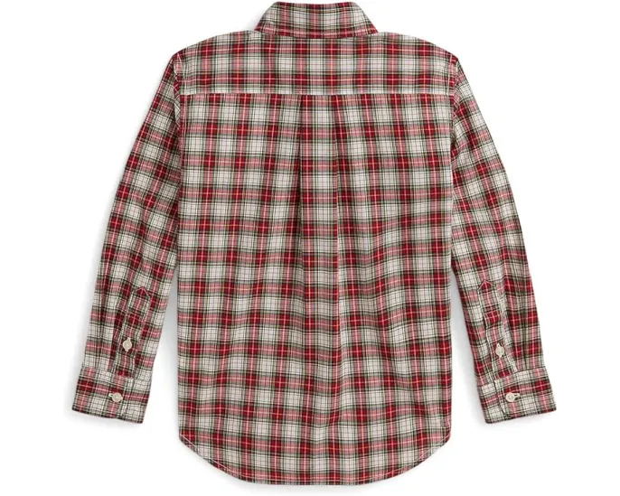 Рубашка из хлопкового поплина в клетку Polo Ralph Lauren Kids для малышей