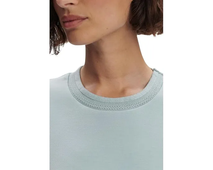 Кроп-топ Varley Shea из ткани DoubleSoft с ажурной вязкой и молниями