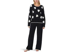 Пижамный комплект Kate Spade New York с длинным рукавом и принтом в виде сердечек