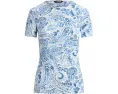 Paisley Stretch Cotton Crewneck Tee