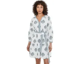 Короткое платье Tommy Bahama с длинными рукавами и геометрическим принтом