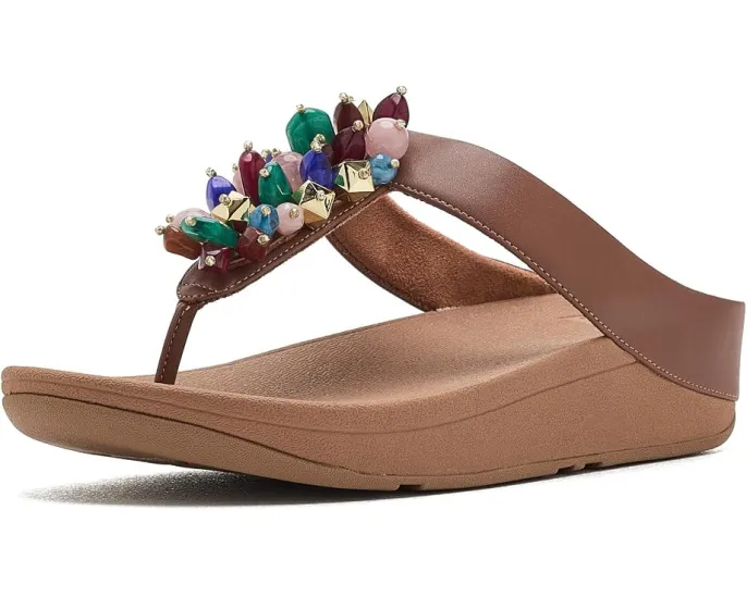 FitFlop сандалии Fino с бусинами на перемычке