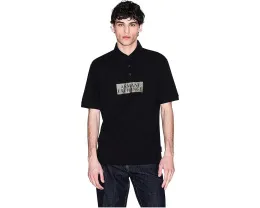 Хлопковое поло Armani Exchange с золотыми деталями