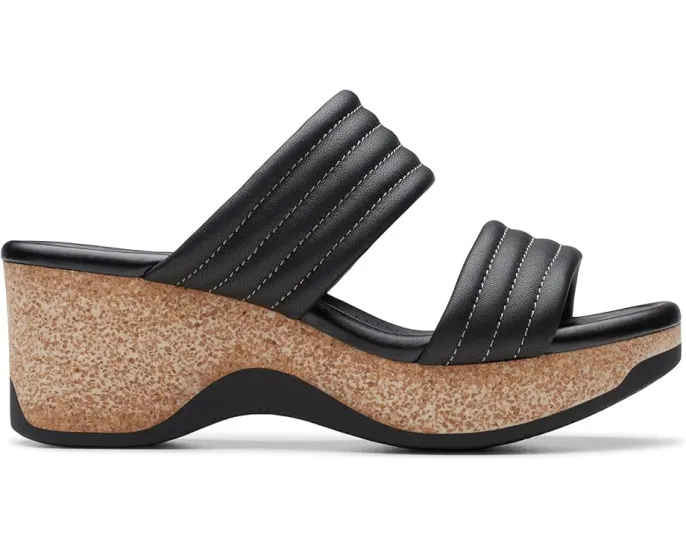 Сандалии Clarks Chelseah Path на танкетке с кожаным верхом