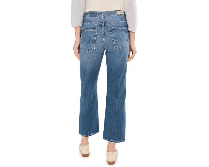Джинсы Brinley Mid-Rise Straight Crop с прямым кроем от AG Jeans