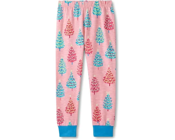 Детский комплект пижамы из эластичного хлопка Hatley Kids с контрастной отделкой