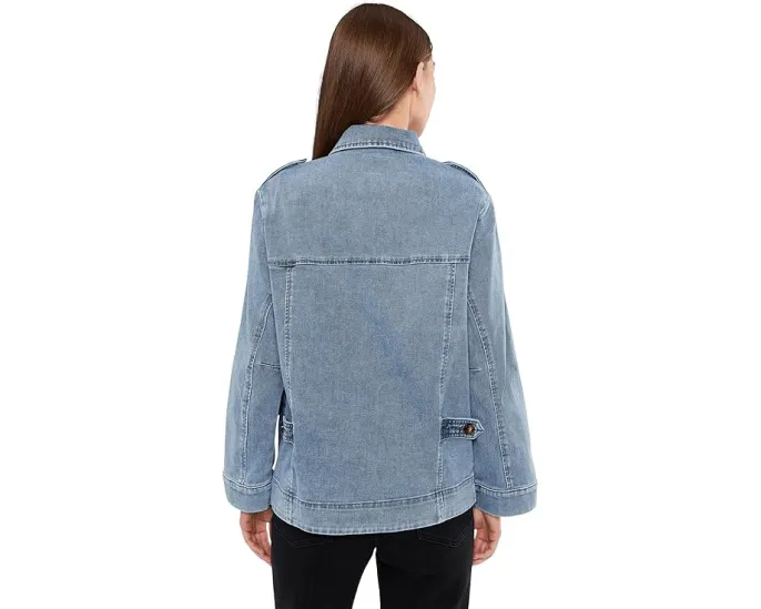 Джинсовая куртка KUT from the Kloth Callista oversize с накладными карманами