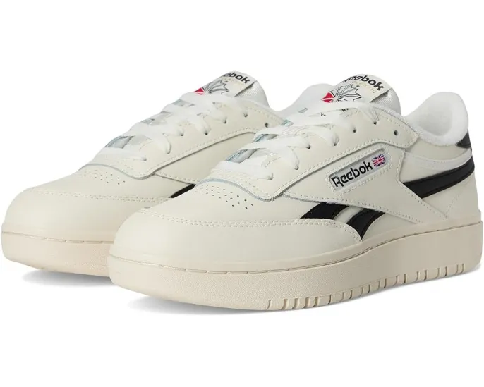 Reebok Lifestyle Club C Double женские кеды с кожаным верхом и массивной резиновой подошвой