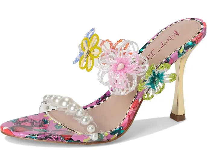 Туфли-мюли Blue by Betsey Johnson Goldiee на шпильке с цветочным декором