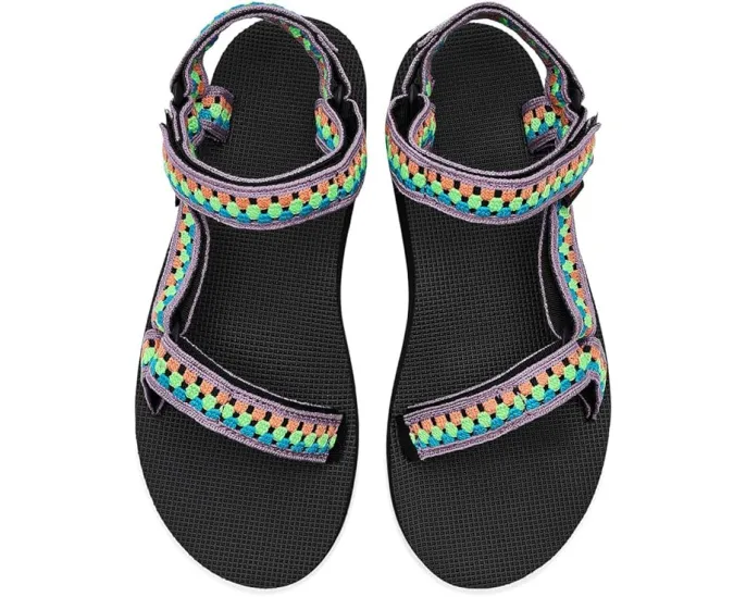 Сандалии Teva Flatform Universal Prism с ремешками в стиле вязания крючком