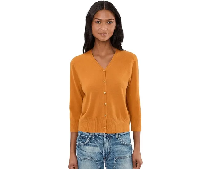 Elbow Sleeve V-Neck Cardi