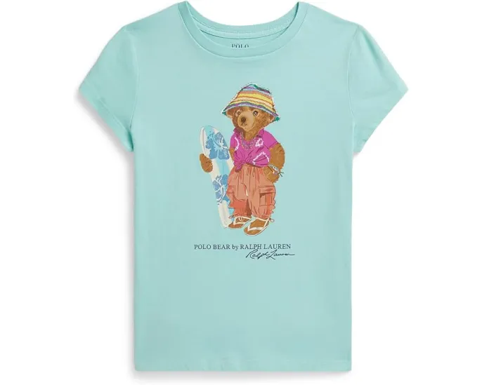 Детская футболка Polo Bear Polo Ralph Lauren в клетку из хлопкового джерси