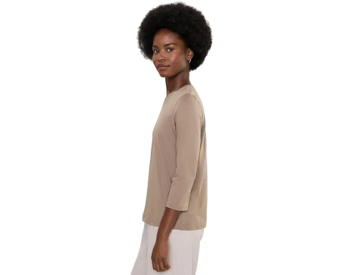 Футболка с круглым вырезом Organic Pima Cotton Jersey от Eileen Fisher