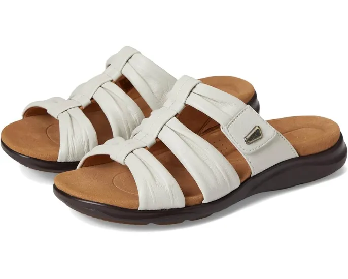 Сандалии Clarks Kitly Slide с лазерной резьбой и регулируемым ремешком
