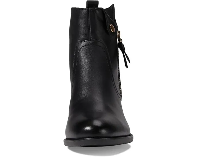 Ботильоны Nazca на удобном каблуке с кнопкой и молнией из кожи