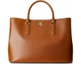 Lauren Ralph Lauren Большая кожаная сумка Marcy с отделением на зажиме и несколькими карманами